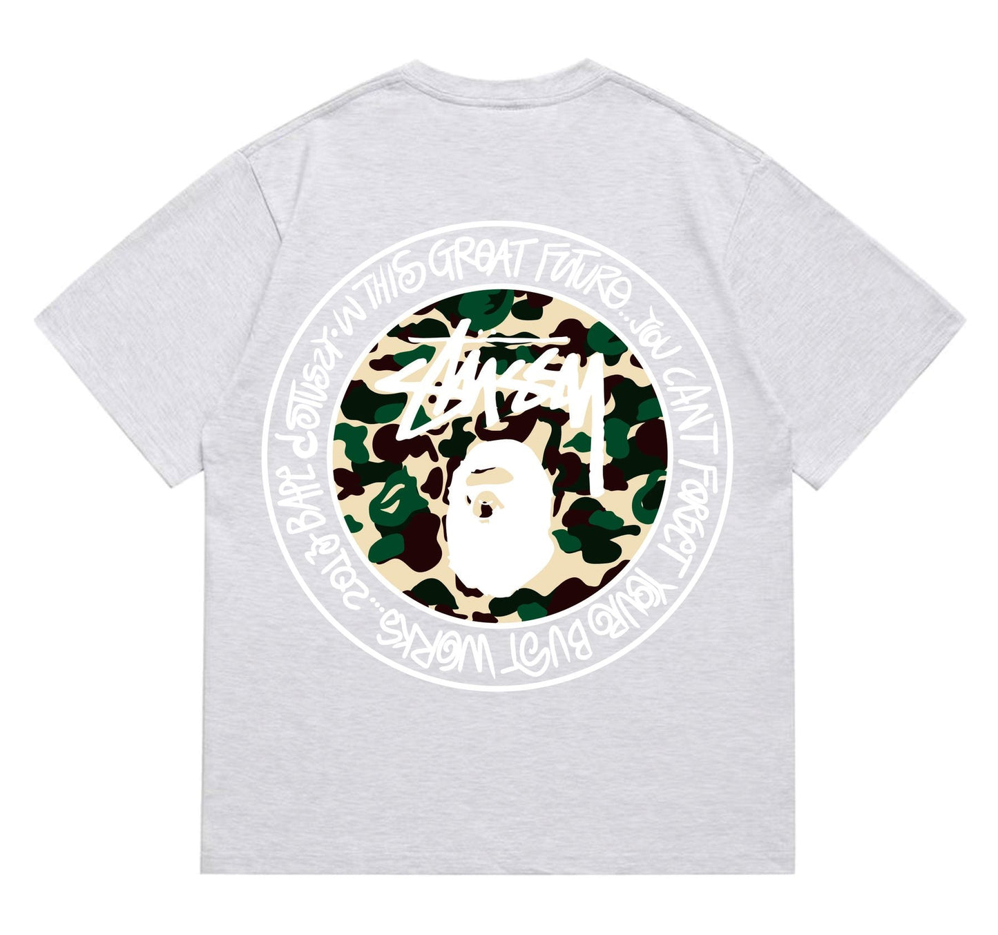 BAPE Circular Camo Ape Graphic T-Shirt — back