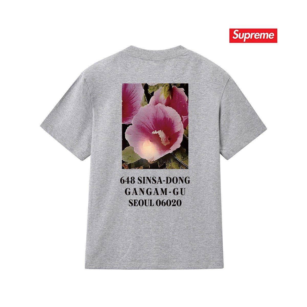 Supreme Flower Address Graphic T-Shirt — back