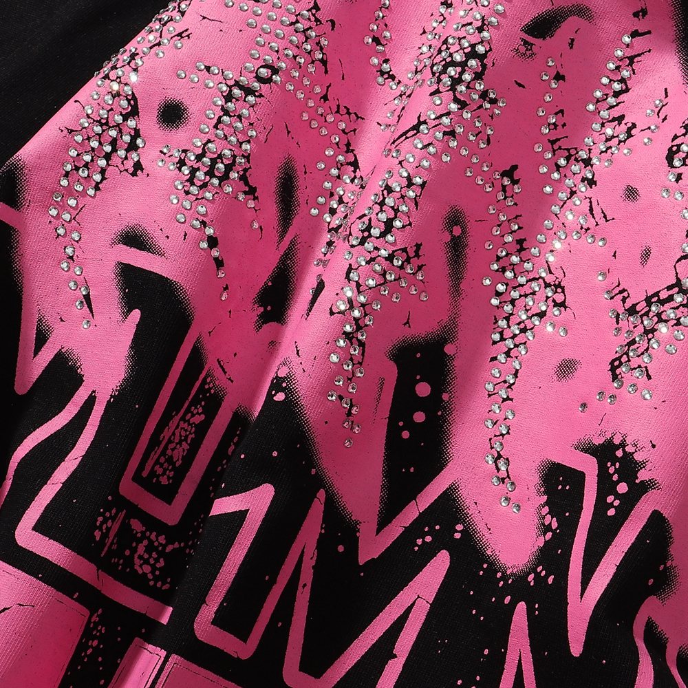 R3BEL 15 Saints Rhinestone Graphic T-Shirt — detail