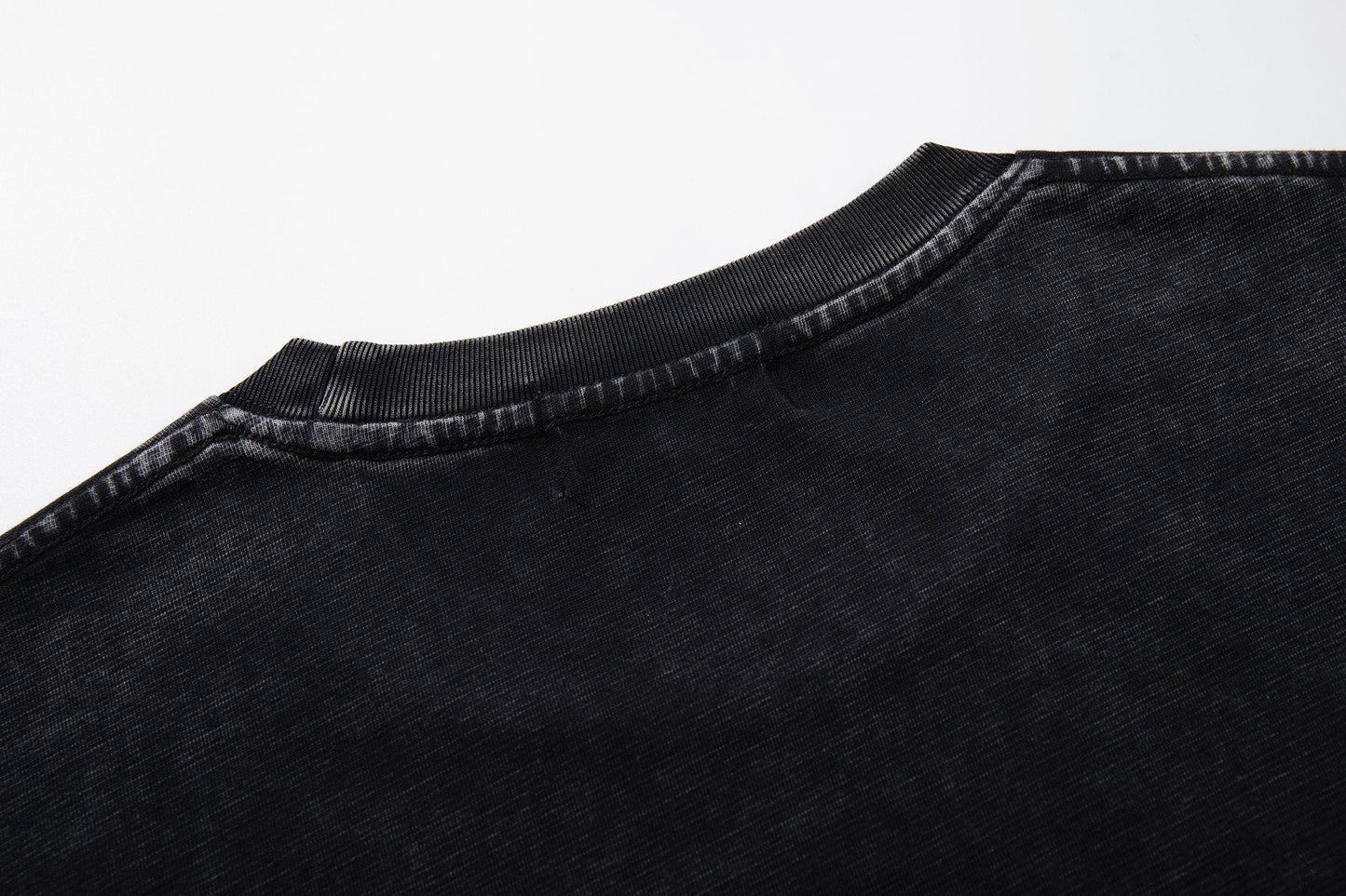 MAJESTIK Washed Black Graphic Short-Sleeve T-Shirt — detail