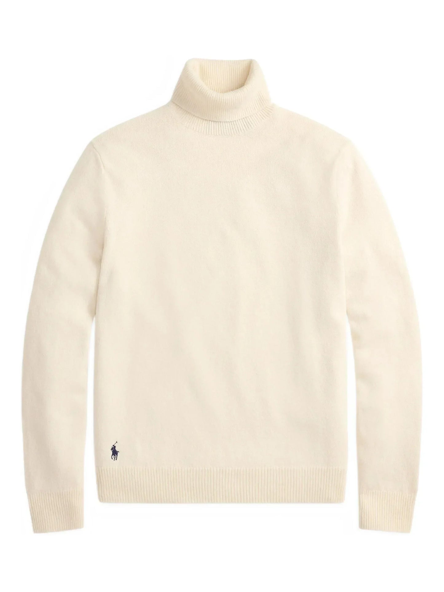 RALPH LAUREN Wool-Cotton Roll Neck Jumper Andover Cream