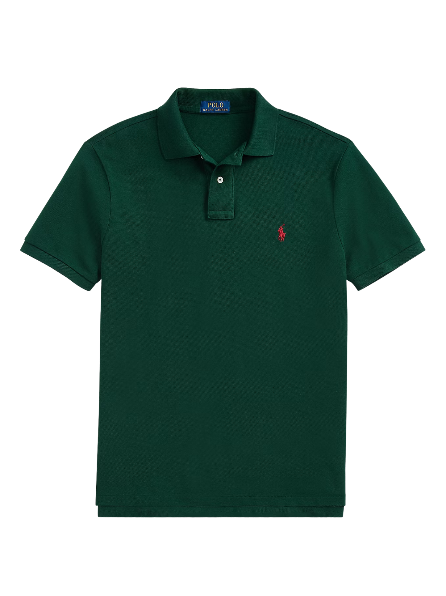 RALPH LAUREN Custom Slim Fit Mesh Polo College Green