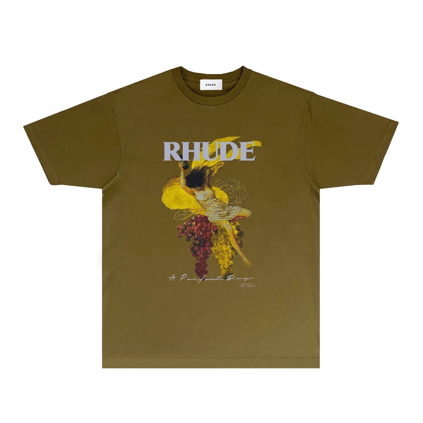 Rhude T-shirts Printed Trendy Pure Cotton