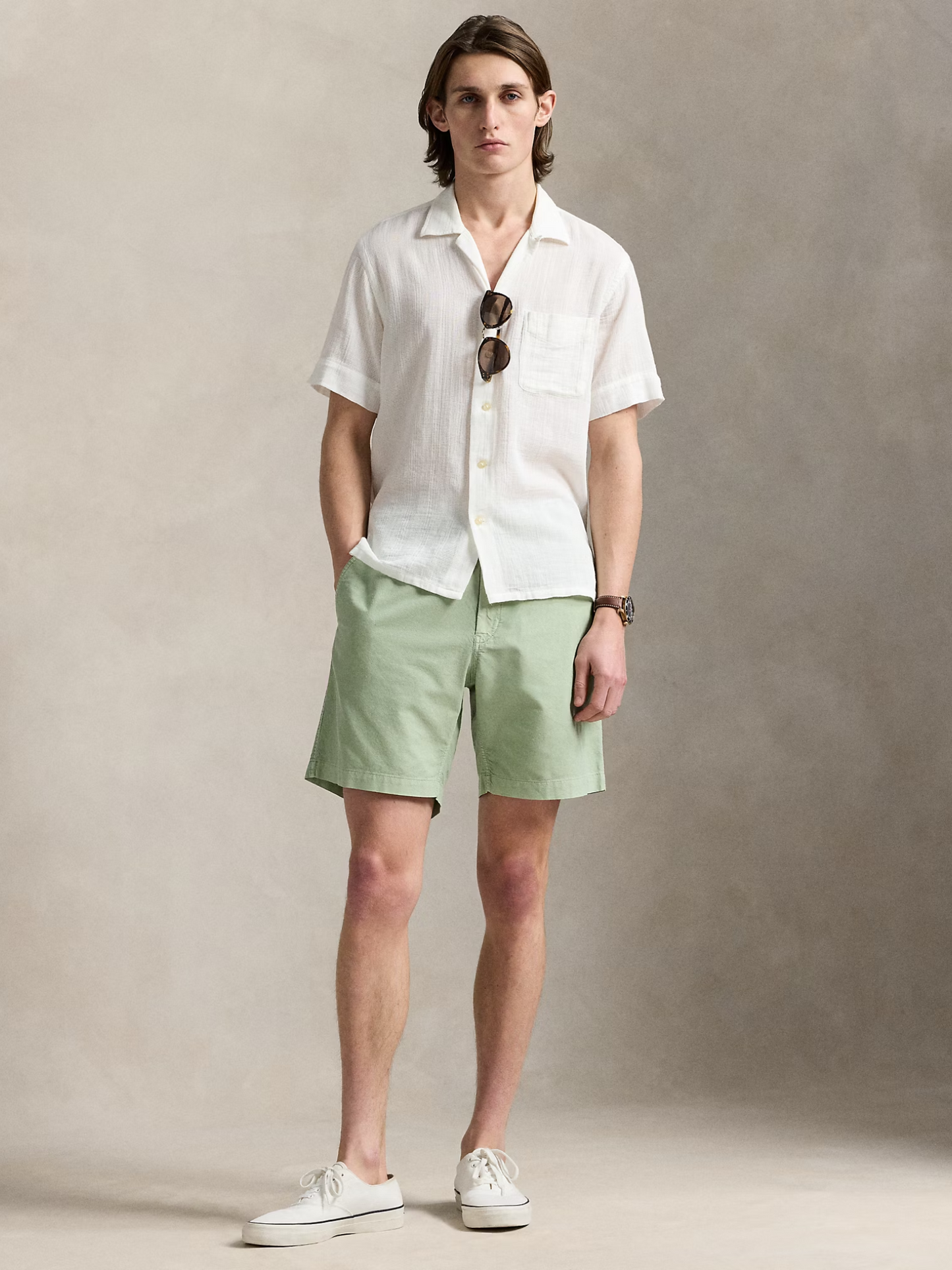 RALPH LAUREN Jersey Bermuda Shorts Light Green