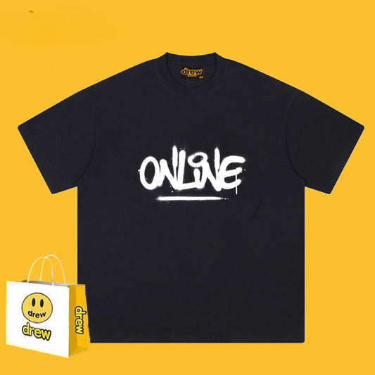Drew T-shirts Cotton Short Sleeve Fashion Brand Printing