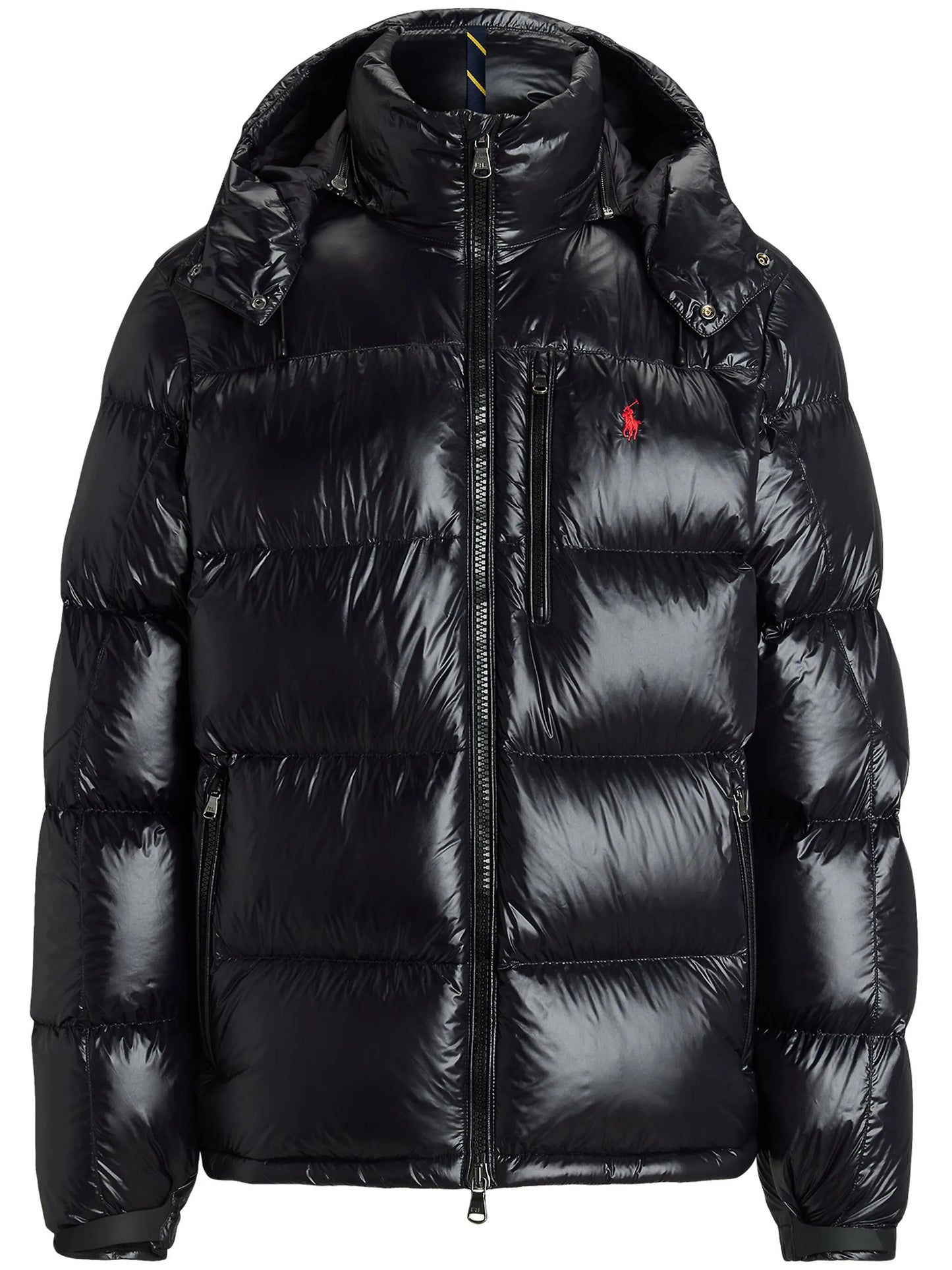 RALPH LAUREN Gorham Hooded Puffer Jacket Shiny Black