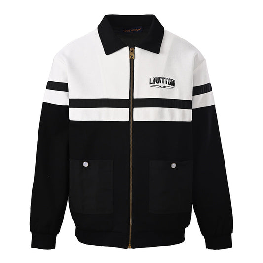 Louis Vuitton Letter-Embroidered Contrast Jacket