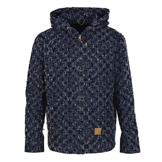 Louis Vuitton 25FW All-Over Flocked Jacquard Denim Jacket