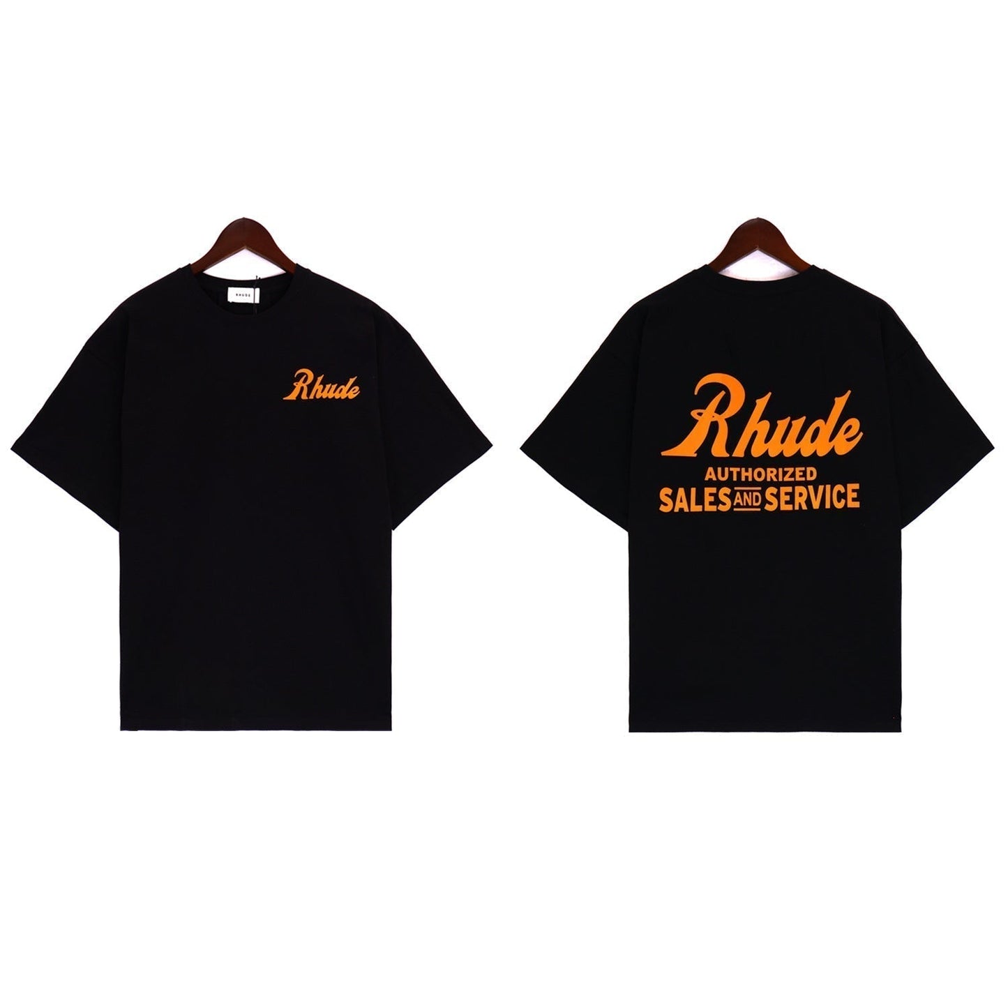 Rhude T-shirt Label Wings Alphabet Earth Print Short Sleeve T-shirt