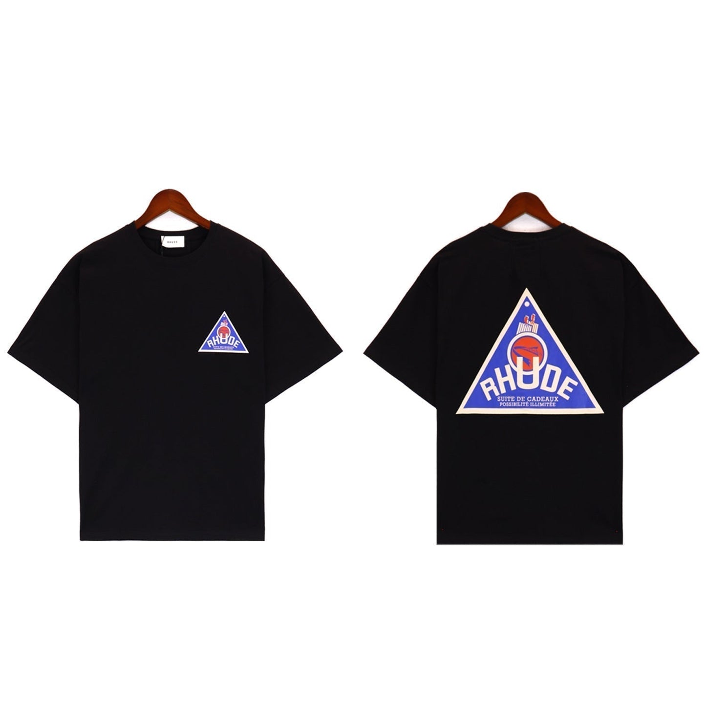 Rhude T-shirt Micro Label Alphabet Slogan Pattern Printed Short Sleeve T-shirt