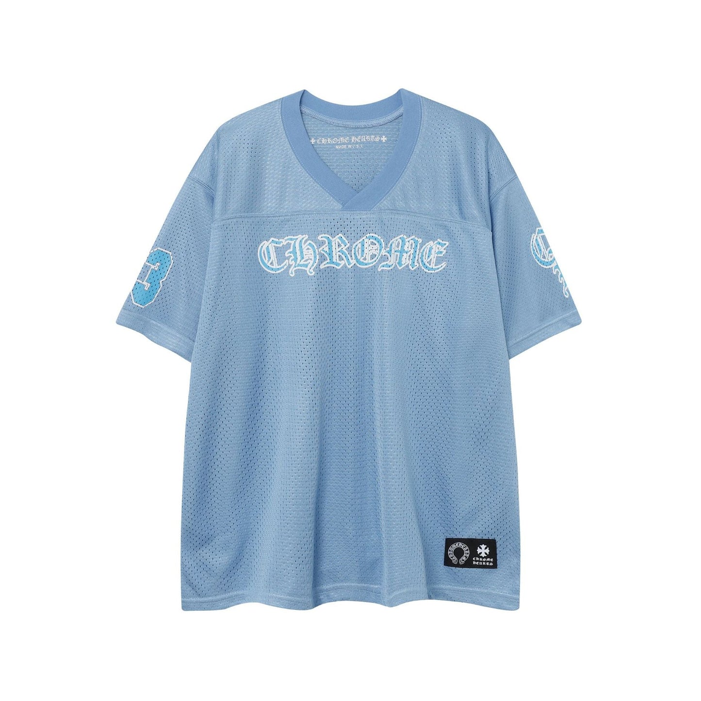 Chrome Heart T Shirts Croix Cross Color Leather Printed Short Sleeve T-Shirt