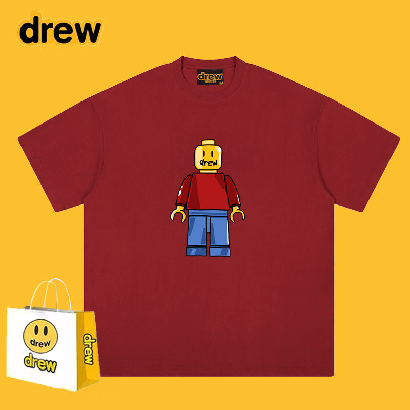 Drew T-shirts Short Sleeve Loose round Neck Short Sleeve