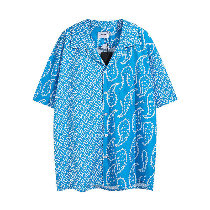 Rhude T-shirt Family Totem Casual Short Sleeve Shirt, Shorts
