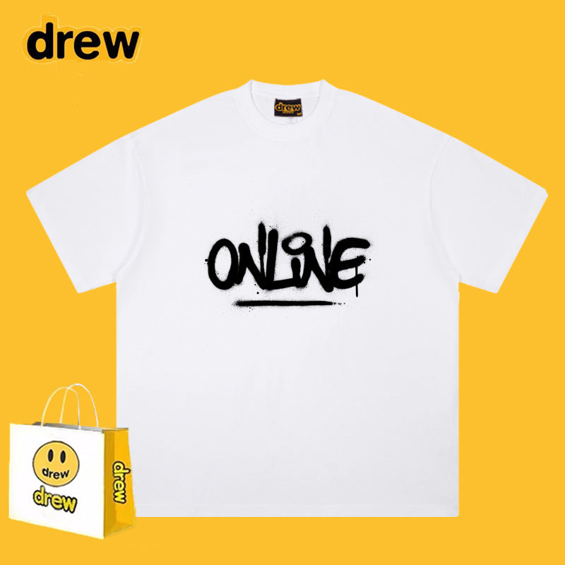 Drew T-shirts Cotton Short Sleeve Fashion Brand Printing
