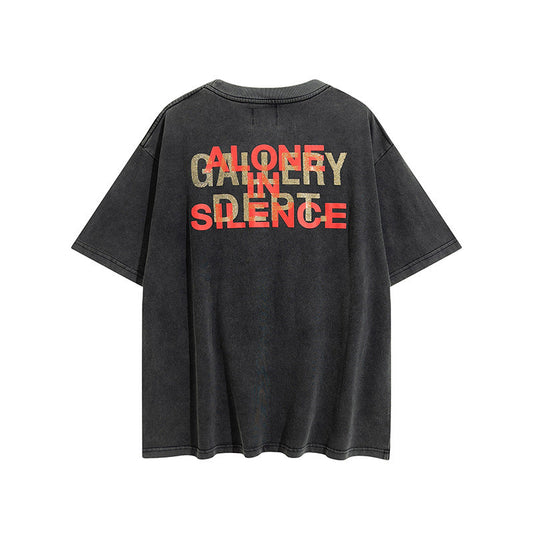 Gallery Dept T-shitrs Printed round Neck Retro Short Sleeve T-shirt Loose Short Sleeve