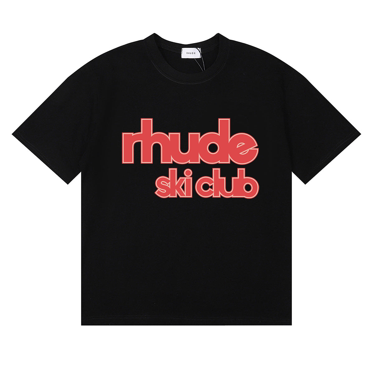 Rhude T-shirt Micro Label Letter Skull Print Short Sleeve T-shirt