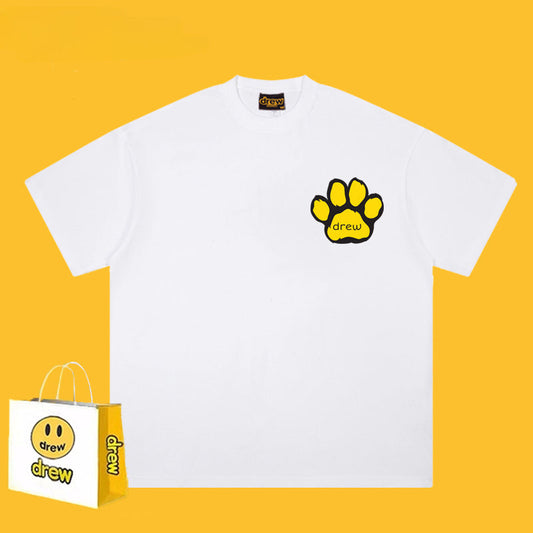 Drew T-shirts Short Sleeve Smiley round Neck Short Sleeve