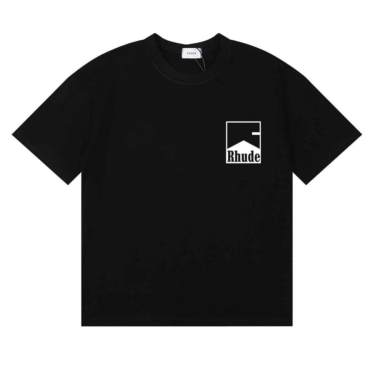 Rhude T-shirts Printed Cotton Crew Neck Short Sleeve Men and Women