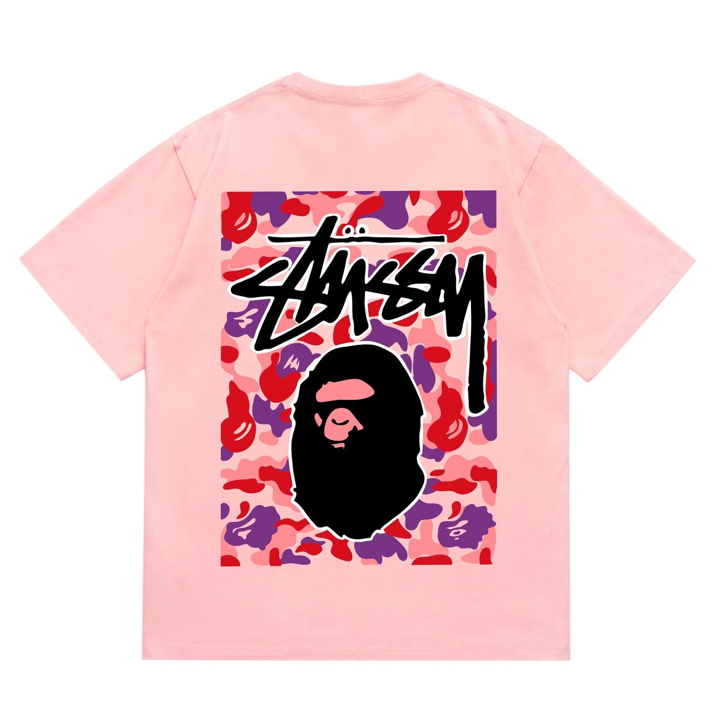 BAPE Warm Camo Black Ape Graphic T-Shirt — back