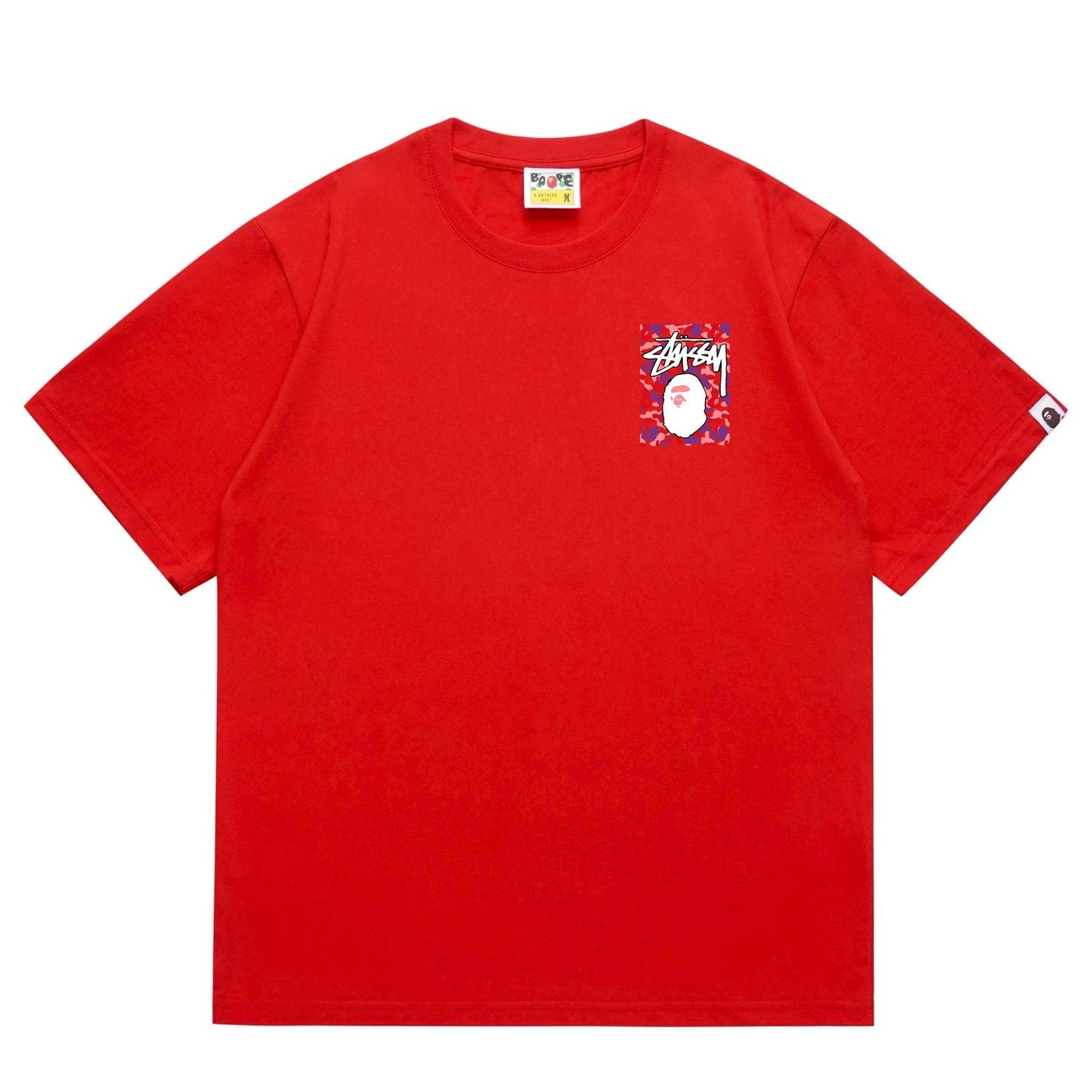 BAPE Warm Camo Ape Graphic Short-Sleeve T-Shirt — front