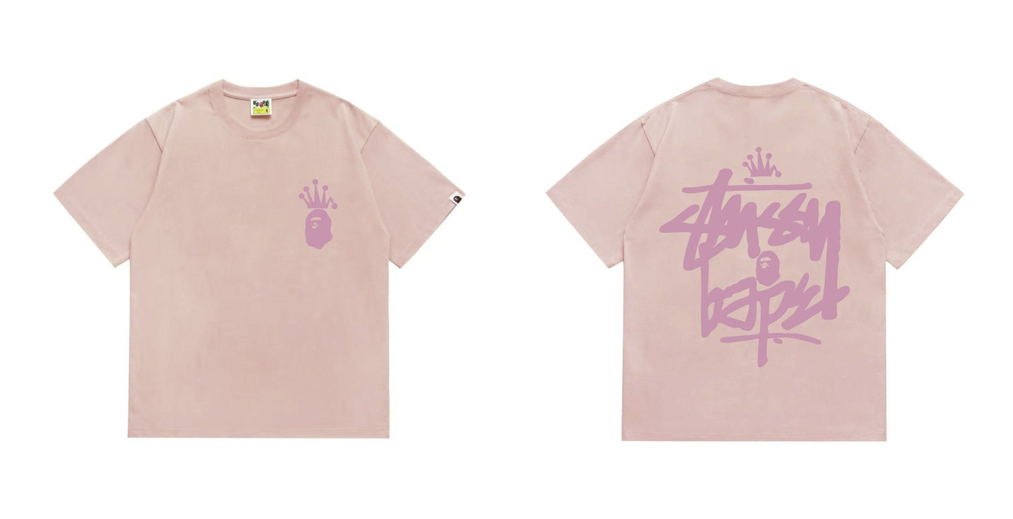BAPE Crowned Ape Back Graphic Short-Sleeve T-Shirt — front