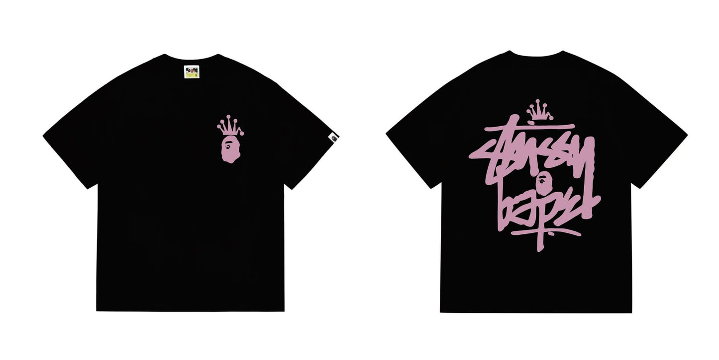BAPE Crowned Ape Back Graphic Short-Sleeve T-Shirt — front