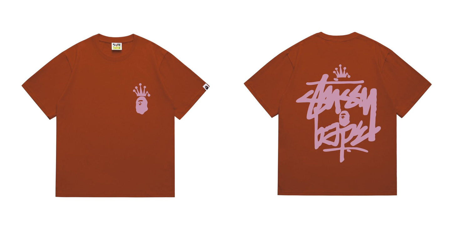 BAPE Crowned Ape Back Graphic Short-Sleeve T-Shirt — front