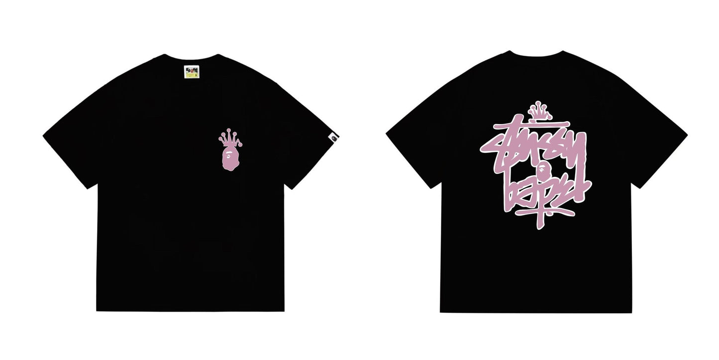 BAPE Crown-Face Graffiti Graphic T-Shirt — hero
