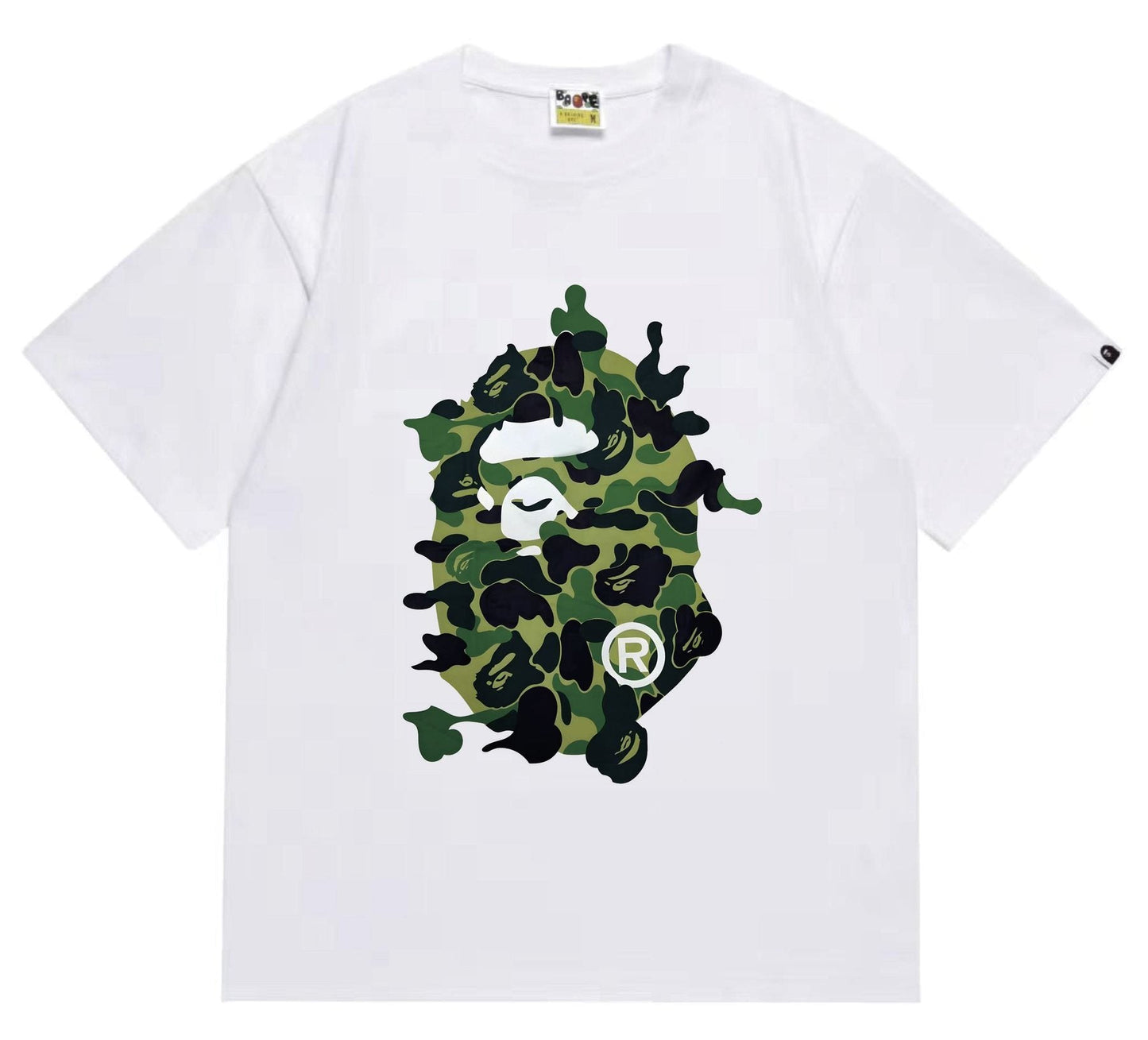 BAPE Camouflage Ape Face Graphic T-Shirt — front