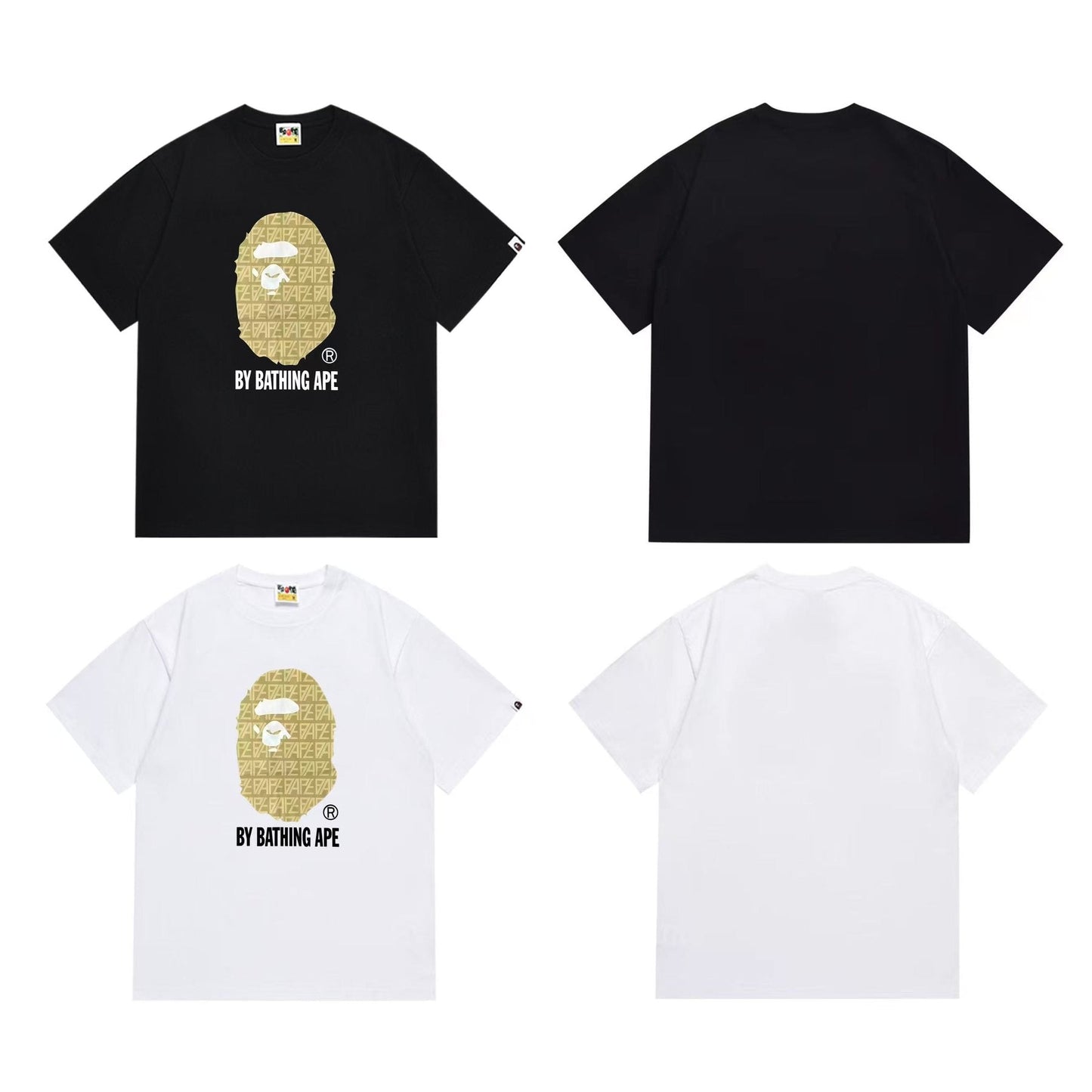 BAPE Gold Ape Head Graphic T-Shirt — comparison