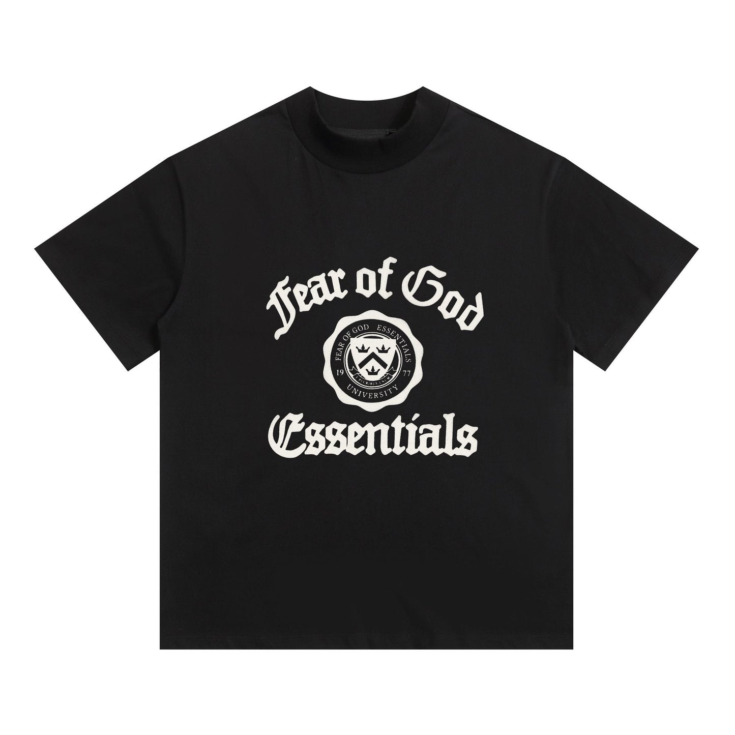 Fear of God Essentials Black College Graphic T-Shirt — front