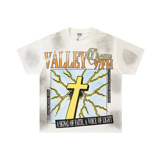 VALE USA Dreams Cross Rhinestone Graphic T-Shirt — hero