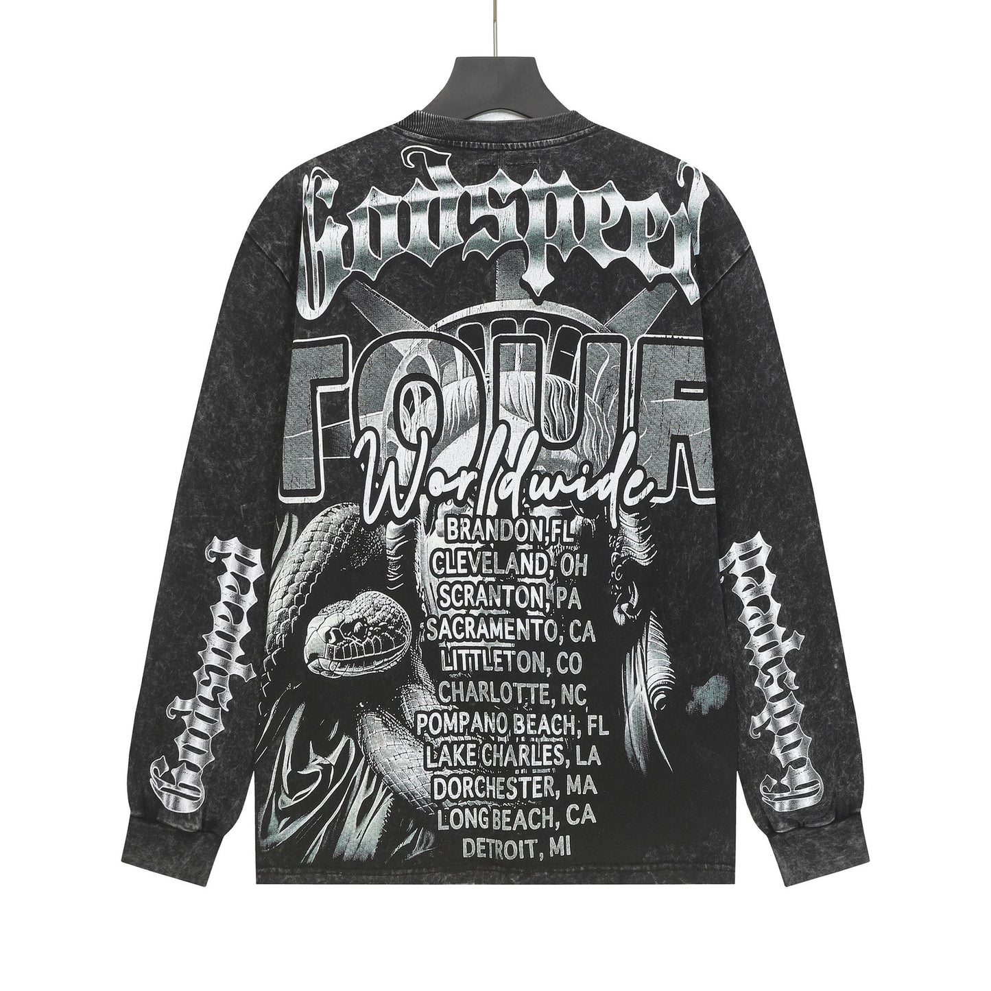 Godspeed Worldwide Tour Graphic Long-Sleeve T-Shirt — back