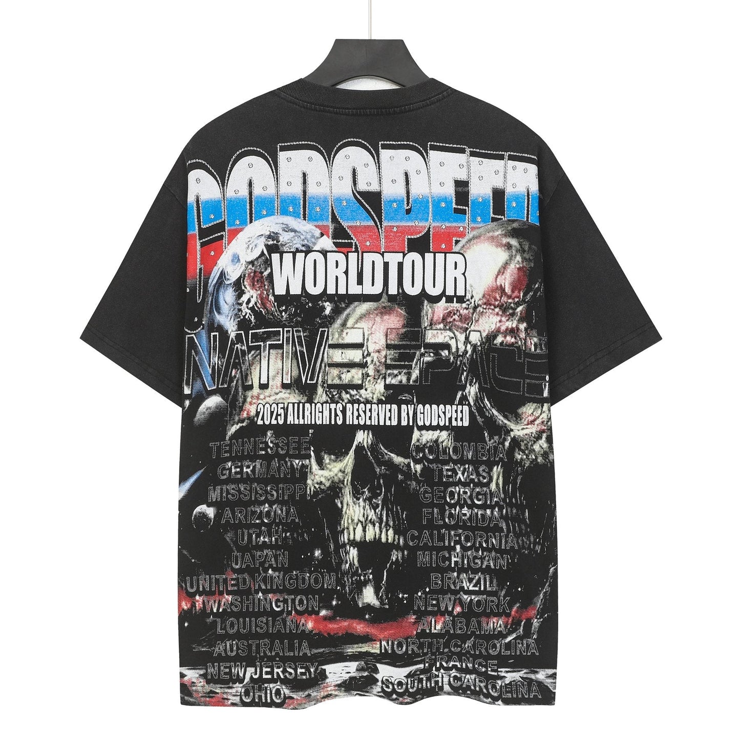 Godspeed World Tour Skull Graphic T-Shirt — back