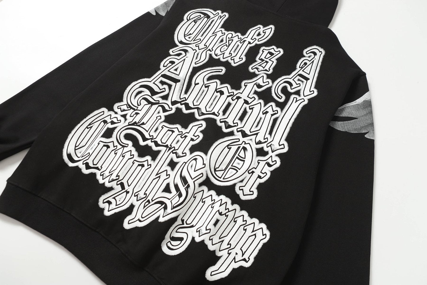 THAT'S A AWFUL LOT OF COUGH SYRUP Angel Tears Graphic Hoodie — detail