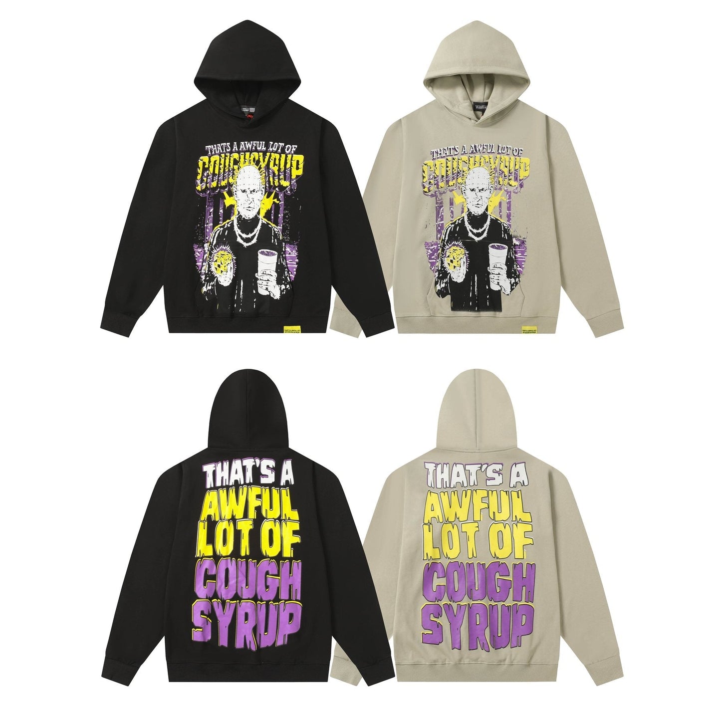 THAT'S A AWFUL LOT OF COUGH SYRUP Star Graphic Hoodie — comparison
