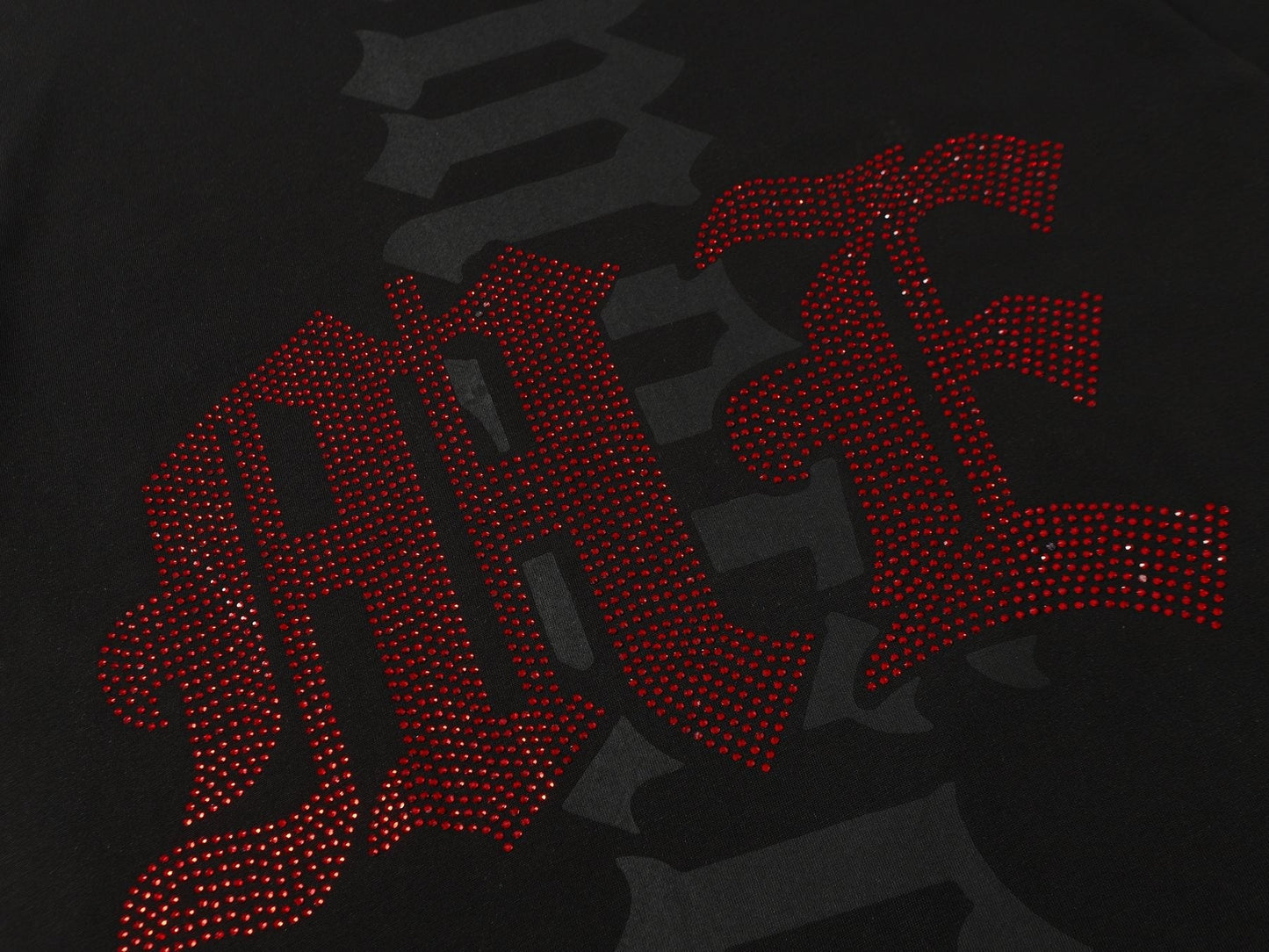 MIXED EMOTION Godspeed Rhinestone Graphic T-Shirt — detail