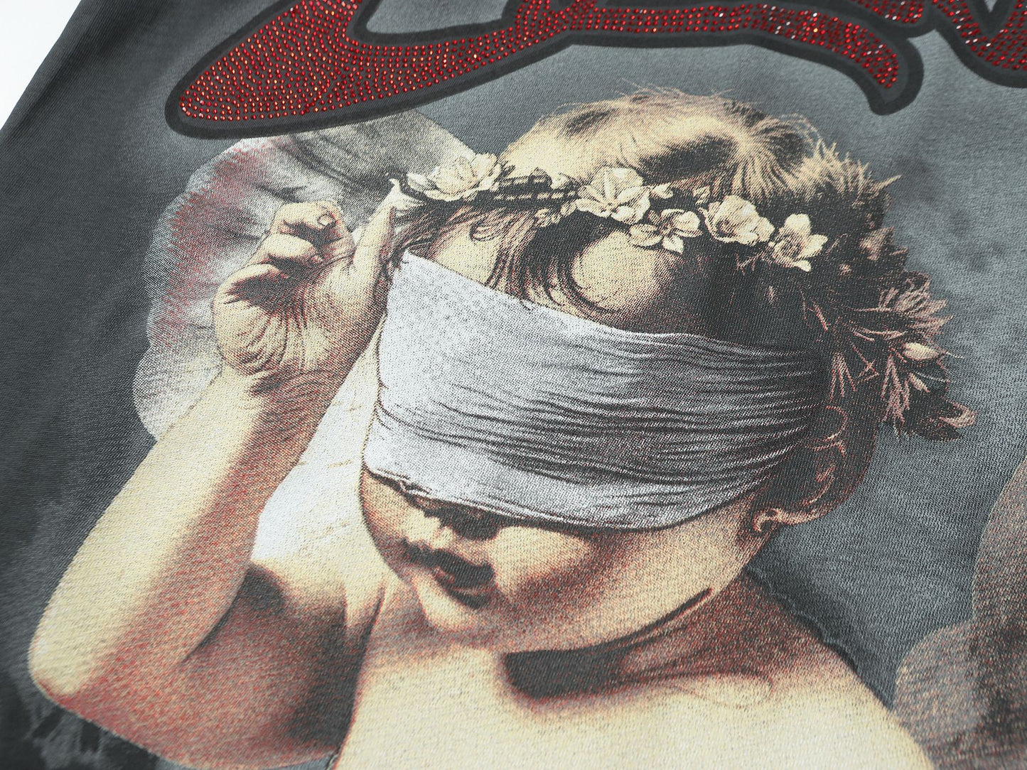 MIXED EMOTION Angel Graphic Short-Sleeve T-Shirt — detail