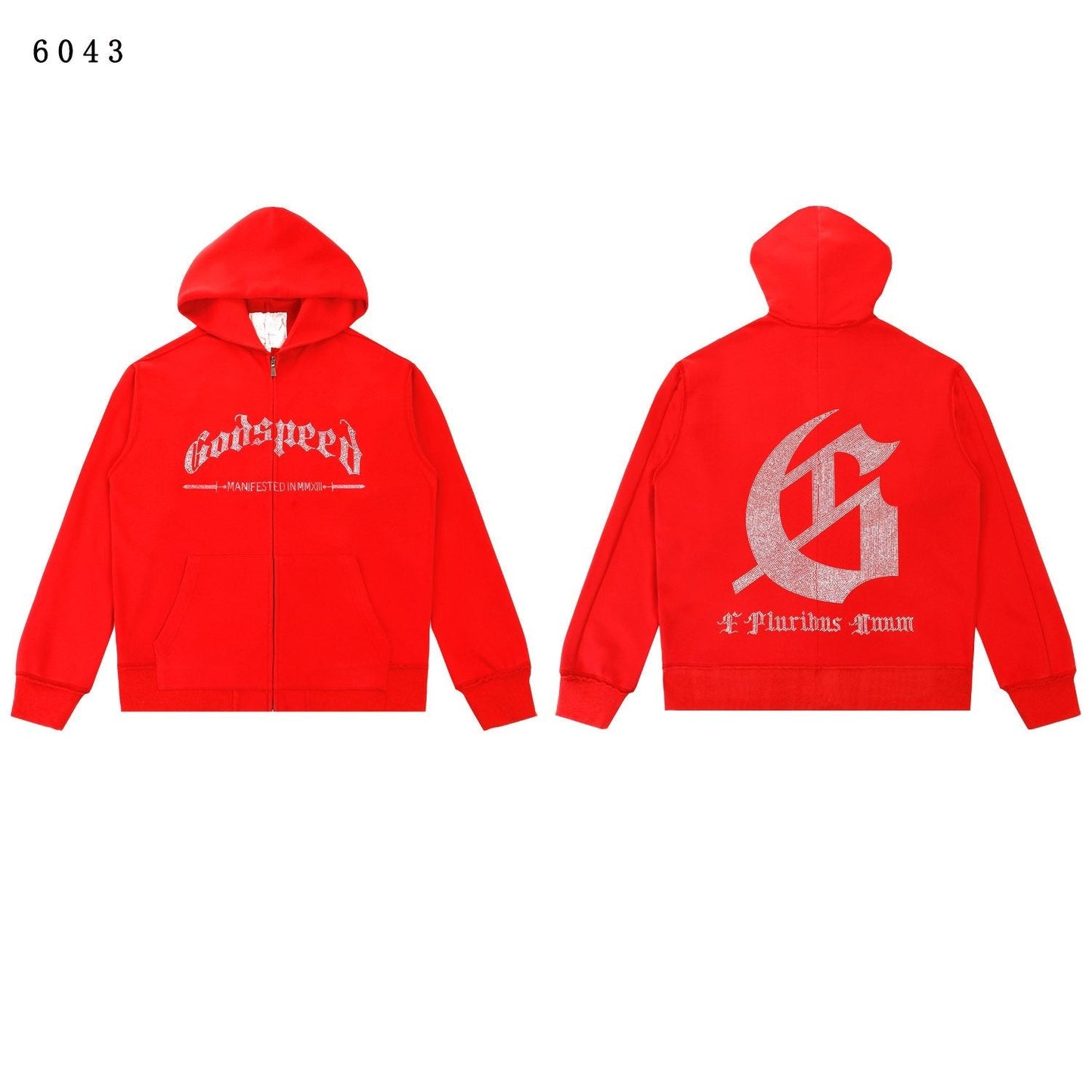 Godspeed E Pluribus Unum Eagle Zip Hoodie — front