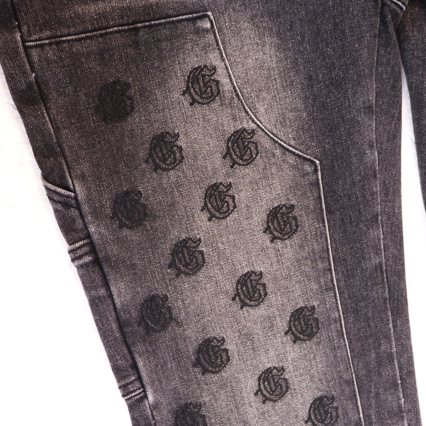 Godspeed Cargo Pocket Graphic Jeans — detail