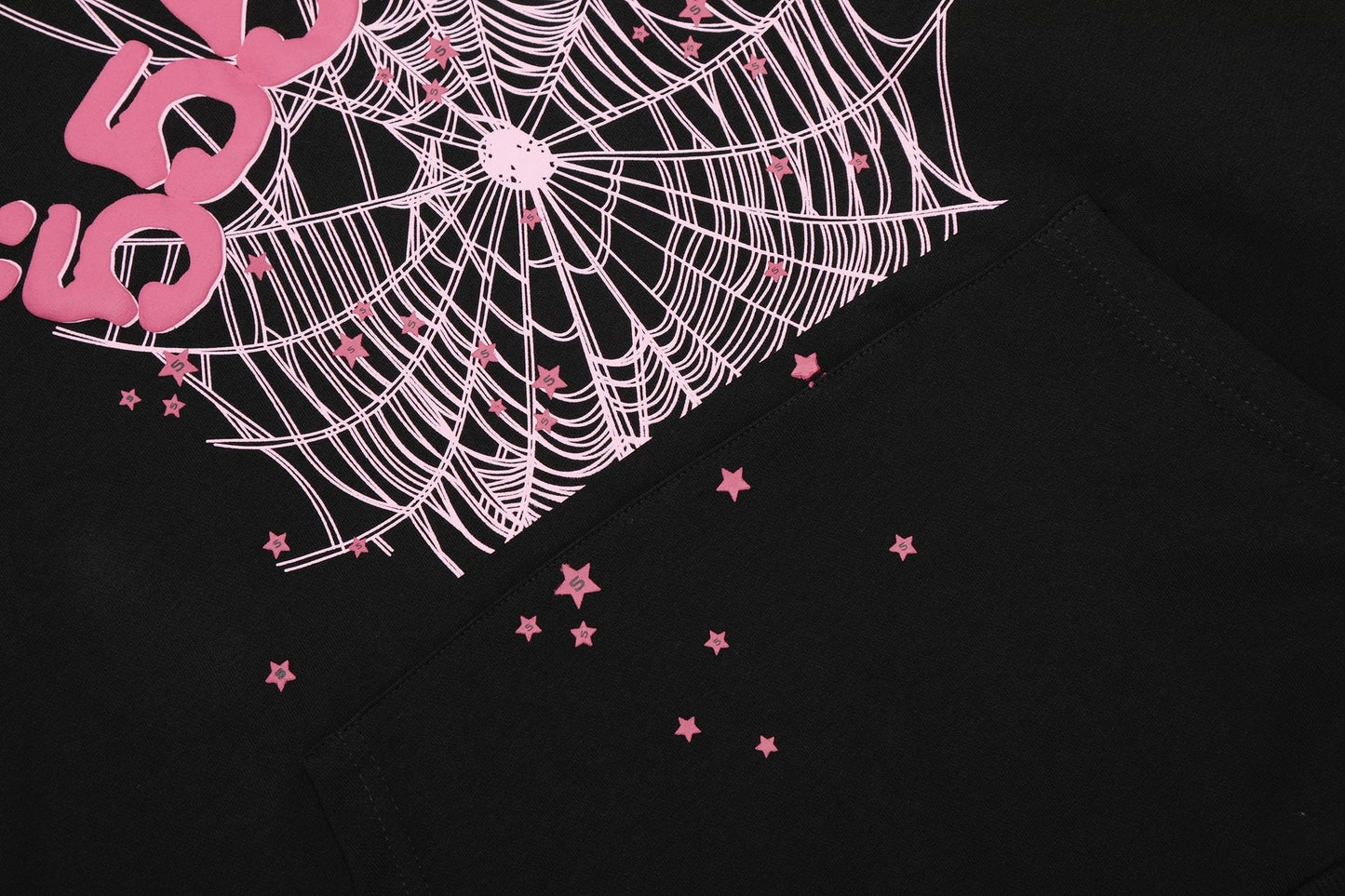 Sp5der Spiderweb Graphic Hoodie & Sweatpants Matching Set — detail