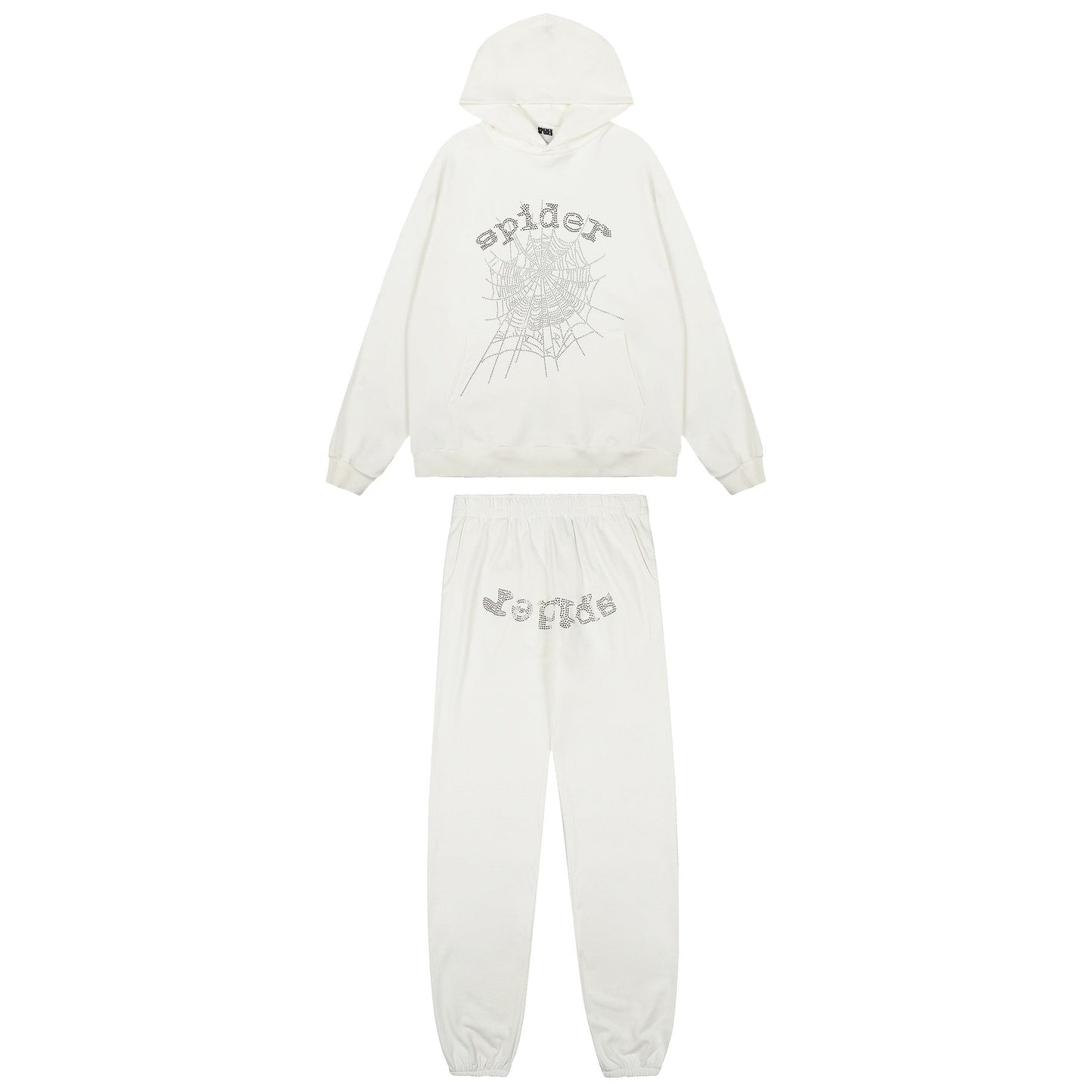 Sp5der Spider Web Graphic Hoodie & Sweatpants Set — front