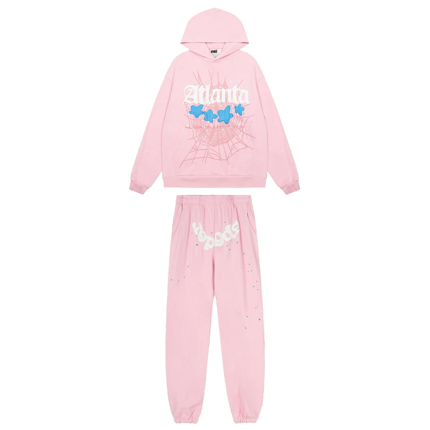 Sp5der Spiderweb Graphic Hoodie & Sweatpants Matching Set — hero