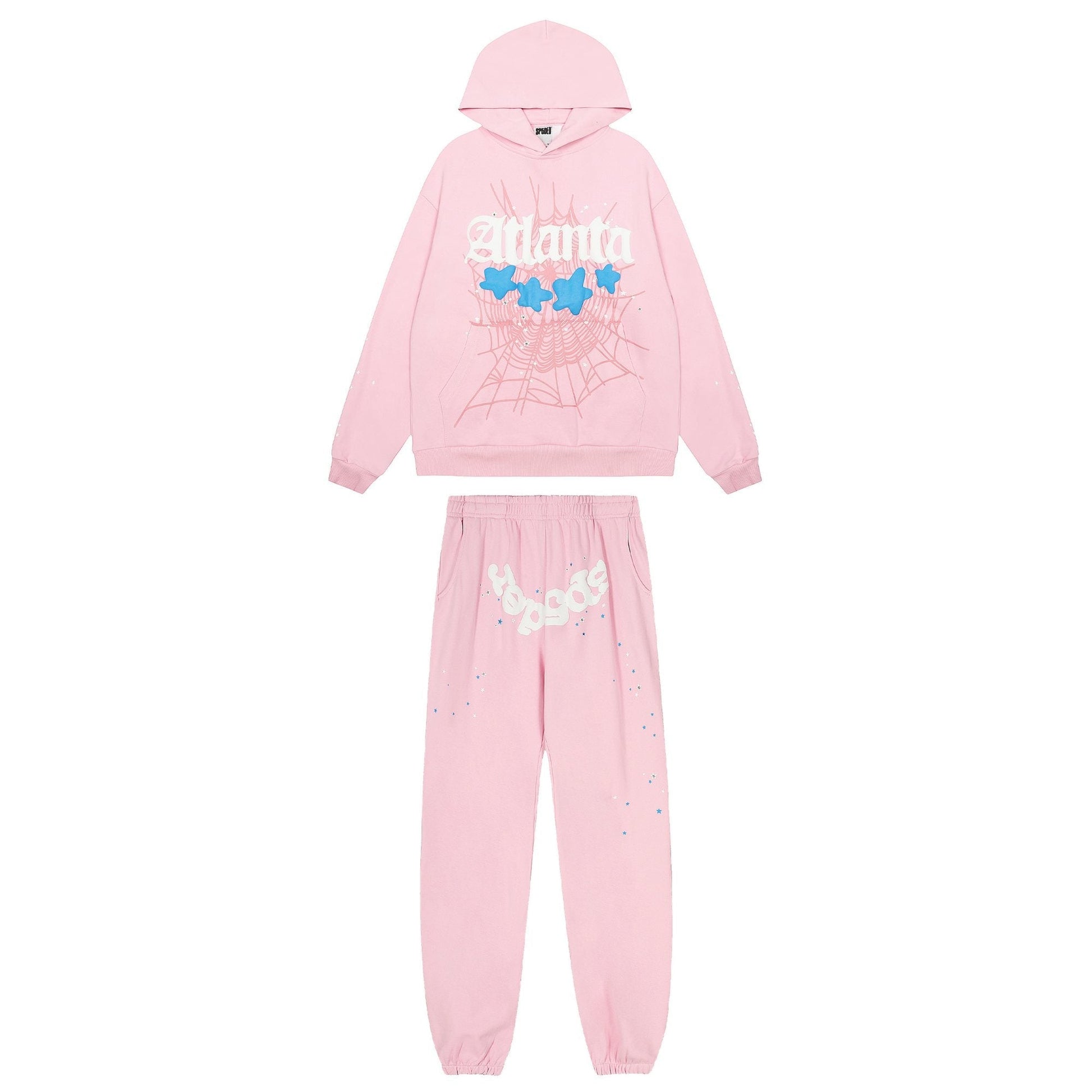 Sp5der Spiderweb Graphic Hoodie & Sweatpants Matching Set — hero