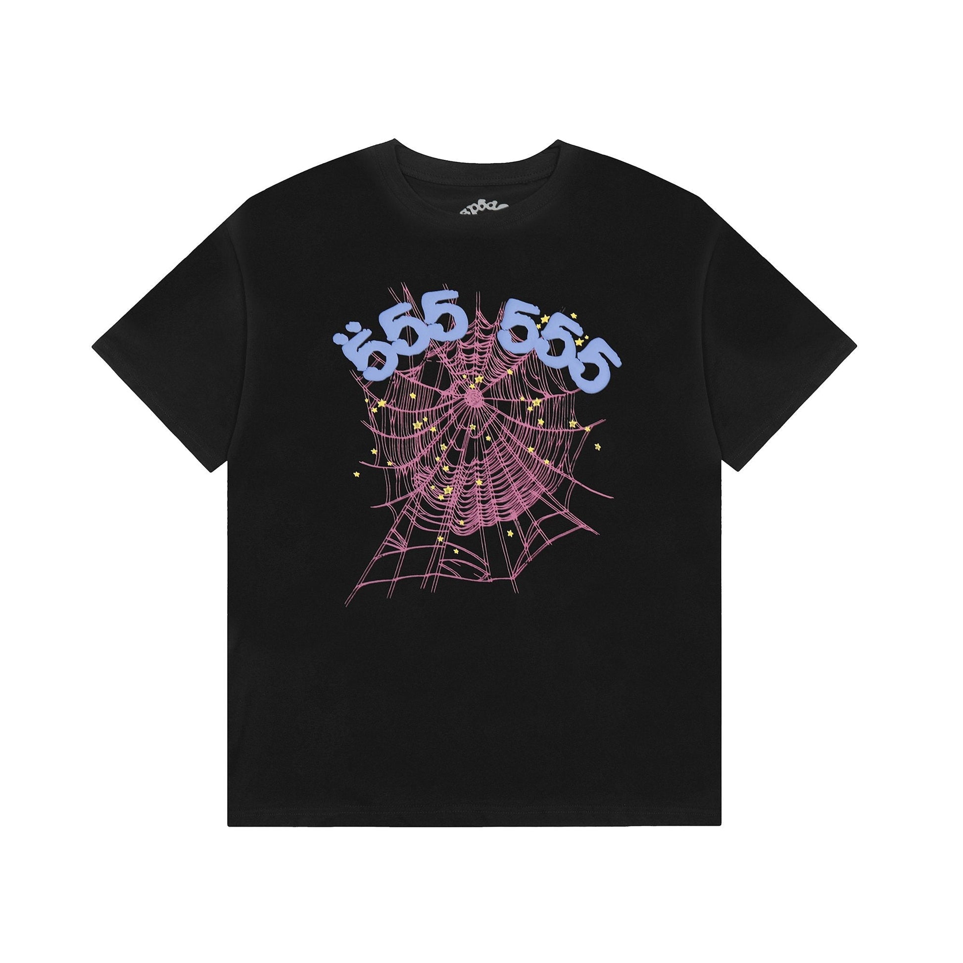 Sp5der 666 Spiderweb Graphic T-Shirt in Black — hero