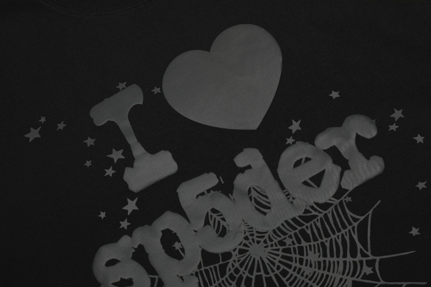 Sp5der Heart Web Graphic T-Shirt — detail