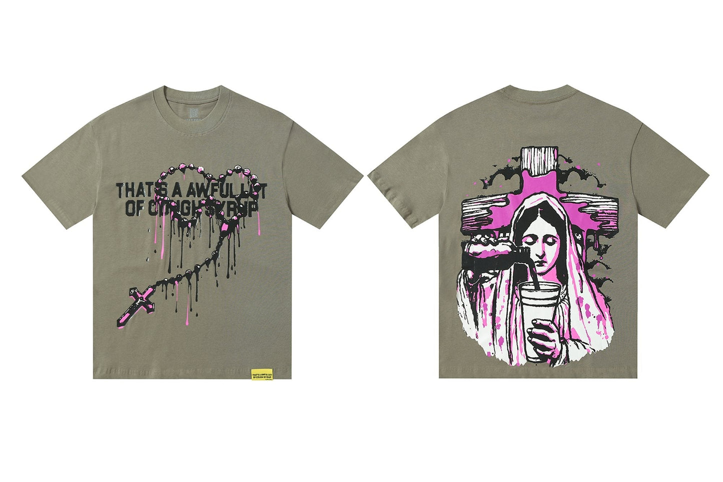 THAT'S A AWFUL LOT OF COUGH SYRUP Front & Back Graphic T-Shirt — hero