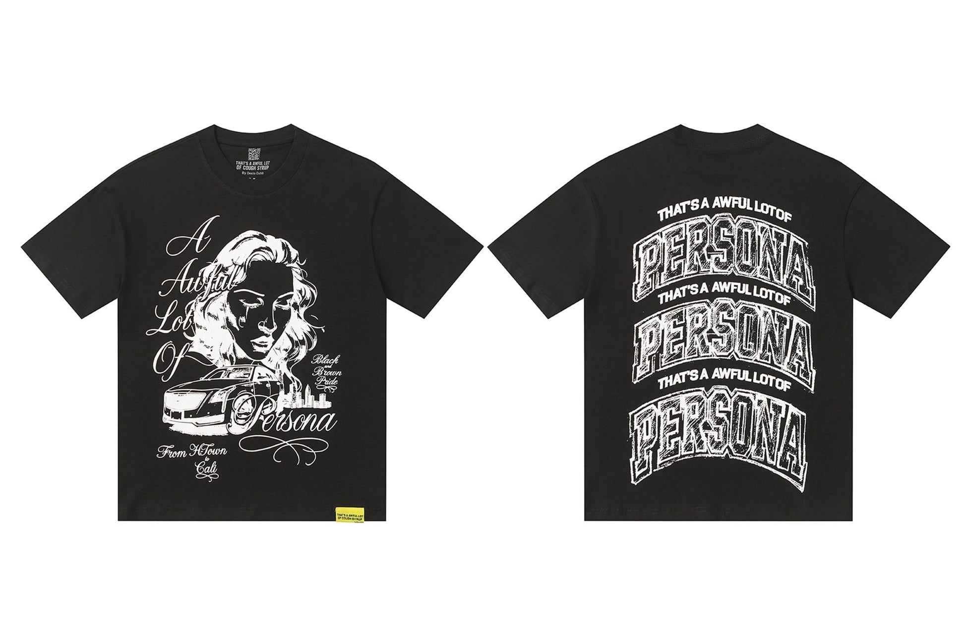 THAT'S A AWFUL LOT OF COUGH SYRUP Persona Graphic Short-Sleeve T-Shirt — hero