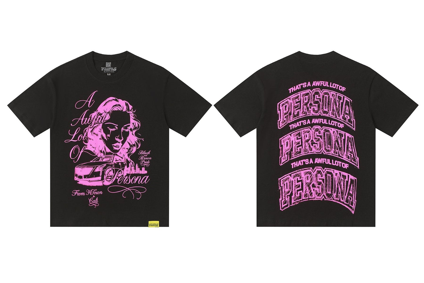 THAT'S A AWFUL LOT OF COUGH SYRUP Persona Graphic Short-Sleeve T-Shirt — comparison