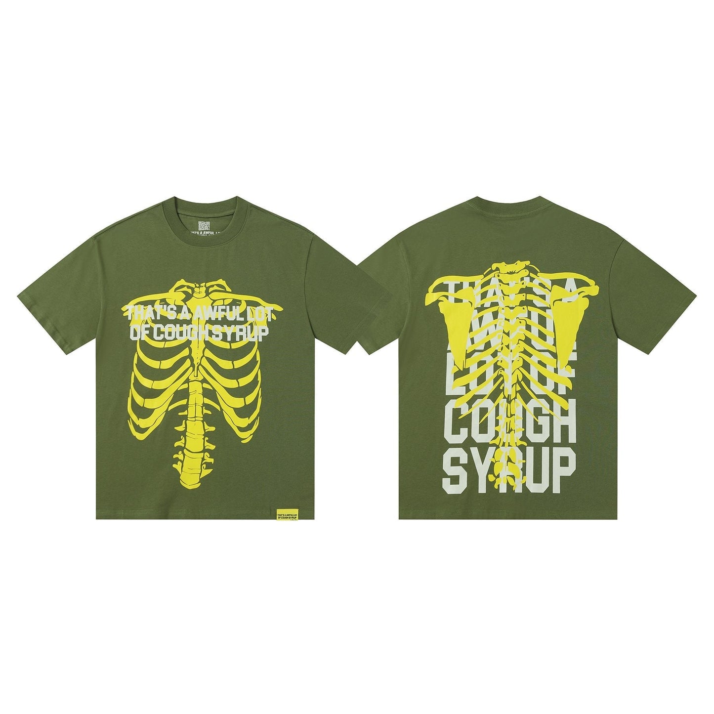 THAT'S A AWFUL LOT OF COUGH SYRUP Ribcage Graphic T-Shirt — front